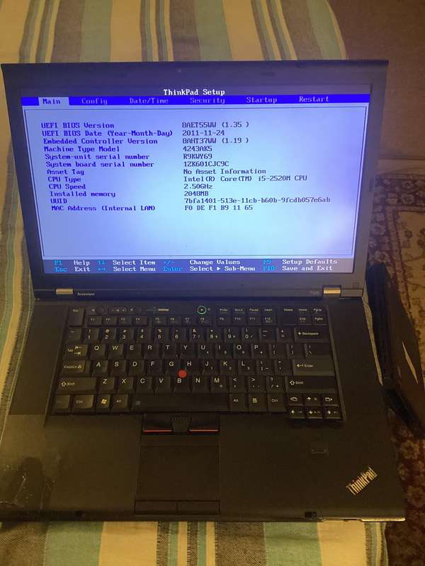 Lenovo t520 laptop for spares etc