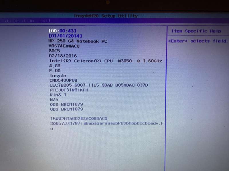 Hp 250 G4 laptop