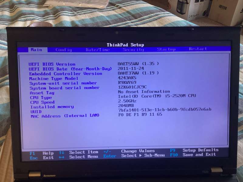 Lenovo t520 laptop for spares etc