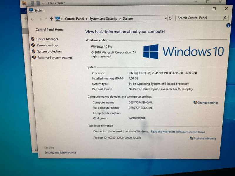 Lenovo I5 7th Gen desktop