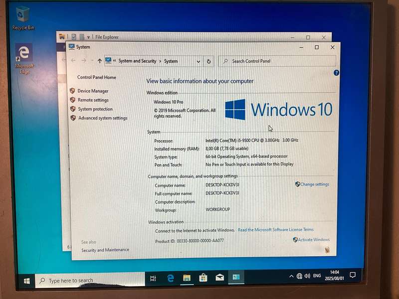 Up I5 9th Gen desktop