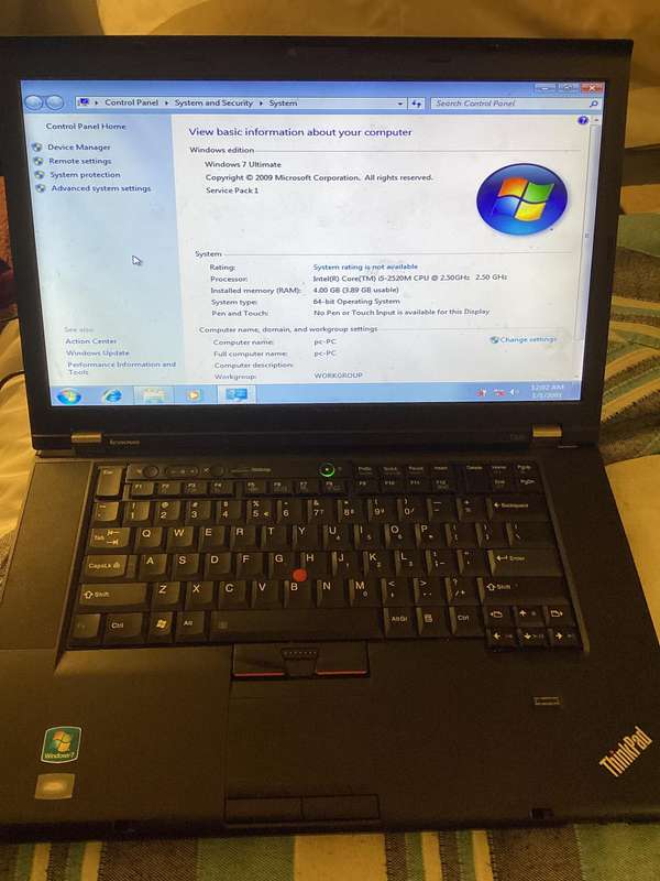 Lenovo t520 laptop for spares/repair