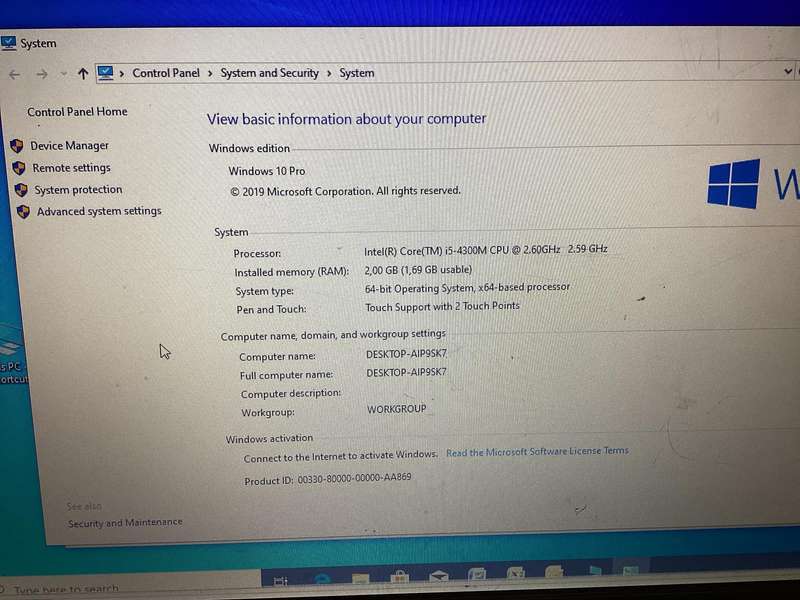 Lenovo laptop t540p I5 4th Gen sold for spare/repair