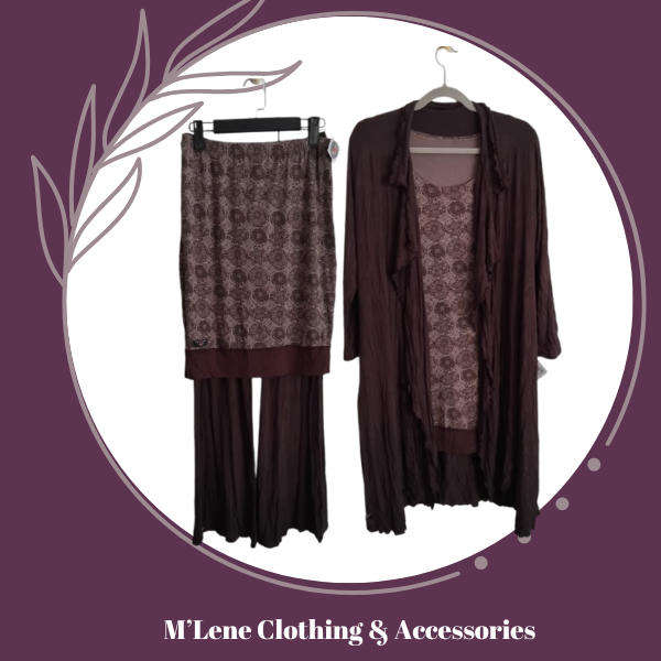 Brown Dress & Skirt & Pants & Jacket - L