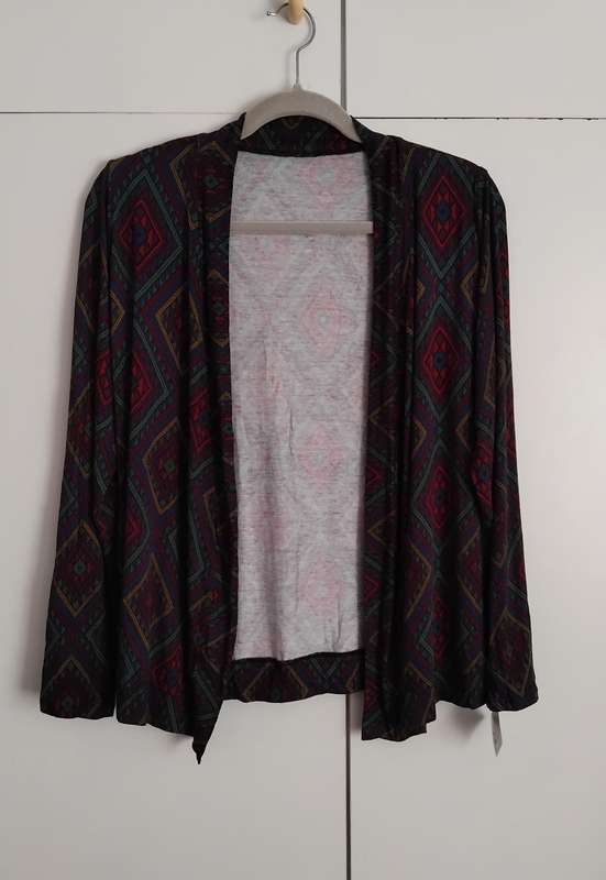 Pants with foldover waist & Matching Cardi - M