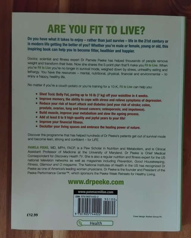 Fit to live - Dr Pamela Peeke