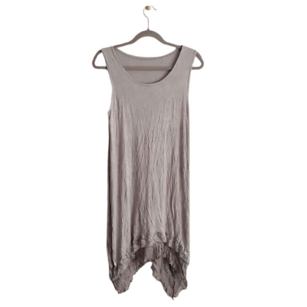 Light Grey Pants & Pointy Dress - L