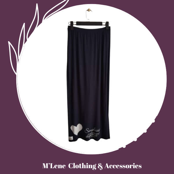 Long Navy Skirt - S