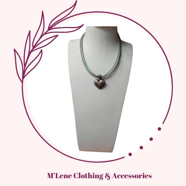 Miglio leather necklace & heart enhancer