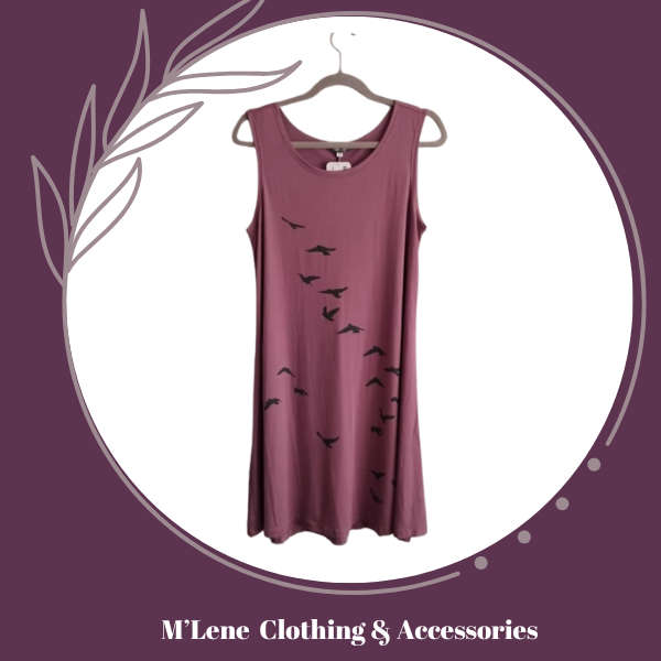 Sleeveless T-shirt Dress - Dusty Pink - XL