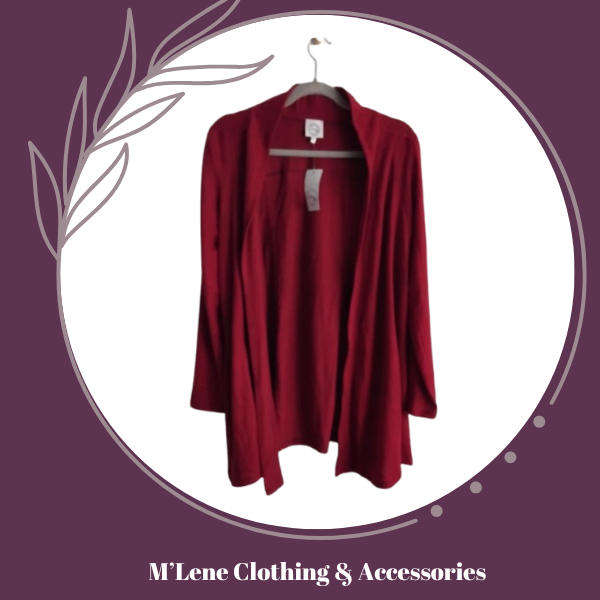 Open Front Jacket - Red - XL