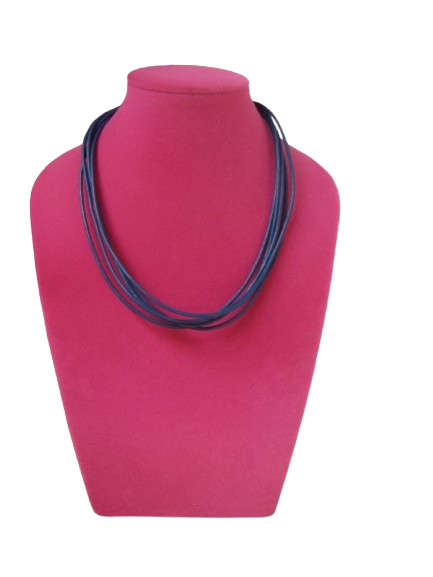 Miglio leather necklace with crystal enhancer