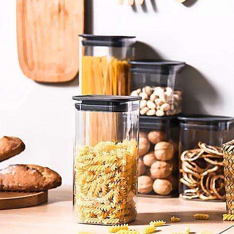 8 Piece Storage Container with 8 Chalkboard Labels and 1 Liquid Chalk Pen