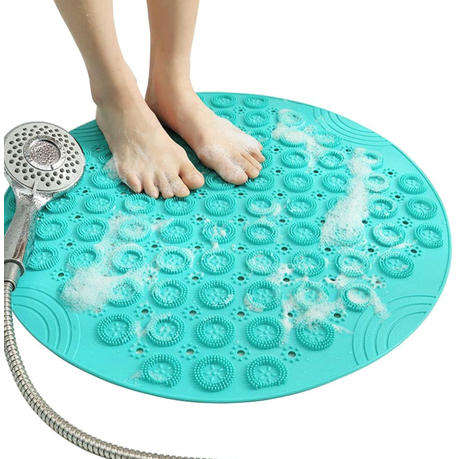 55cm Round Non Slip Shower Mat SHOWER MAT WITH SUCTION CUP