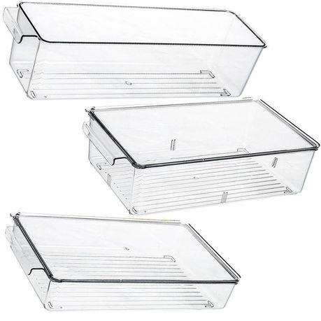 Pantry Organization Sets/Fridge Bin with Lids 3 SETS STORAGE CONTAINER WITH LIDS