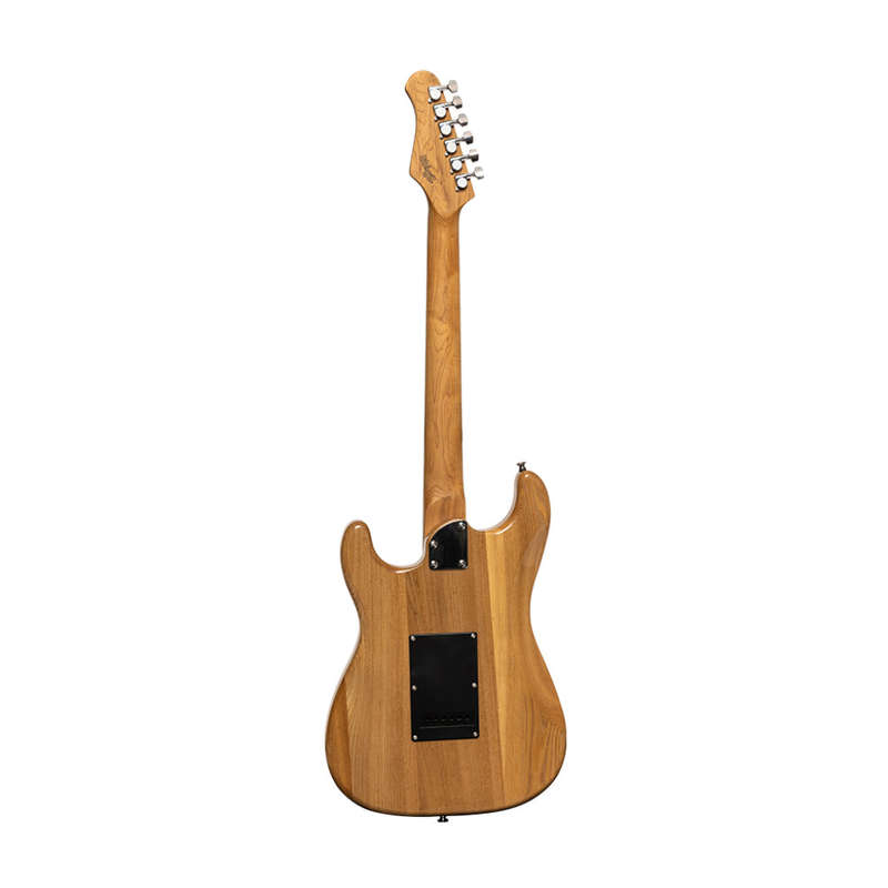 STAGG Vintage Series Natural Electric guitar with solid alder body - Box is Damaged, but unit  100%