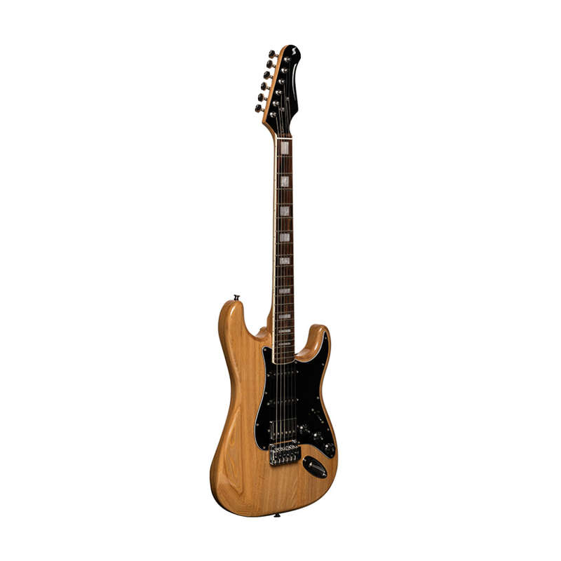 STAGG Vintage Series Natural Electric guitar with solid alder body - Box is Damaged, but unit  100%