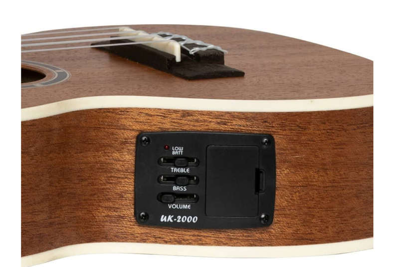STAGG Acoustic-electric concert ukulele with sapele top and Gigbag - Box is Damaged, but unit  100%