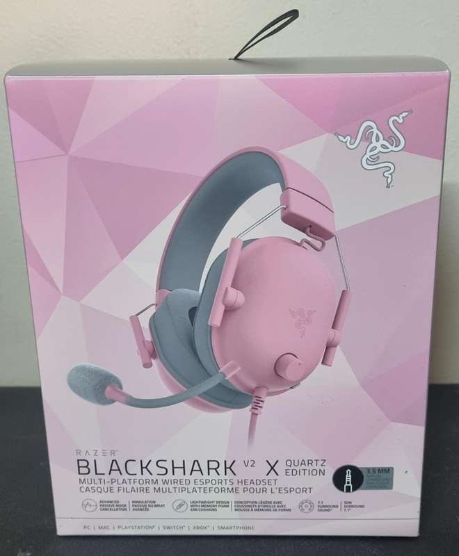 Razer Blackshark V2 X - Quartz Edition - 3.5mm Jack connection