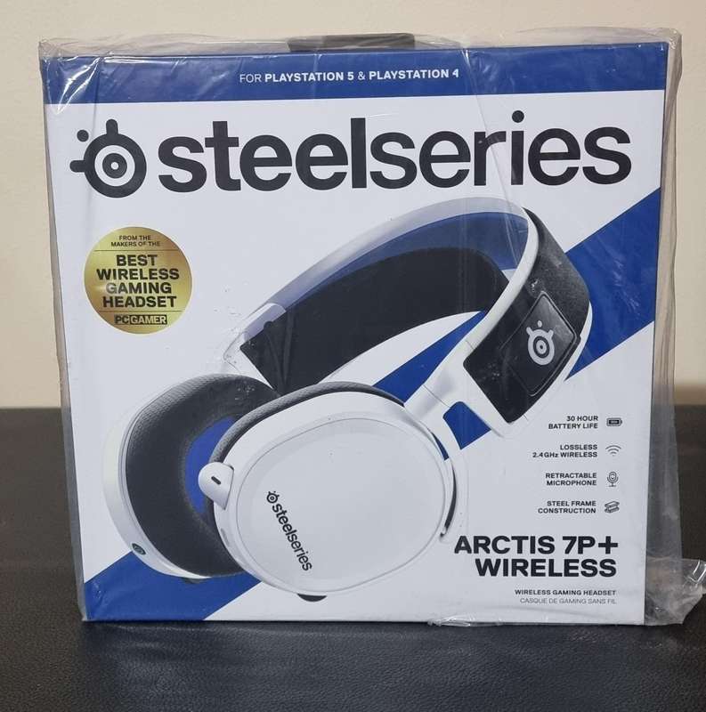 steelseries arctis 7P+ Wireless Gaming Headset - White - PS5