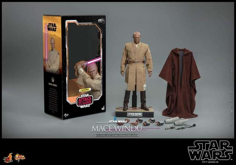 Hot Toys MMS681 - Star Wars Attack Of The Clones - Mace Windu
