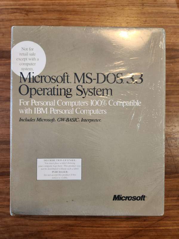 Microsoft MS-Dos 3.3 - Factory sealed box