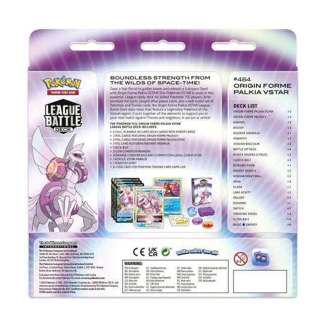 Pokémon: Origin Forme Palkia V Star League Battle Deck