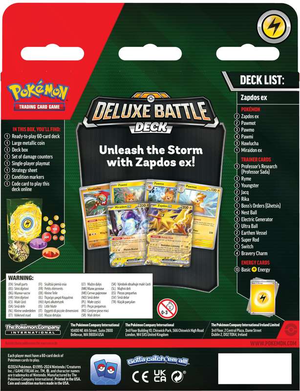 Pokémon: Zapdos EX Deluxe Battle Deck