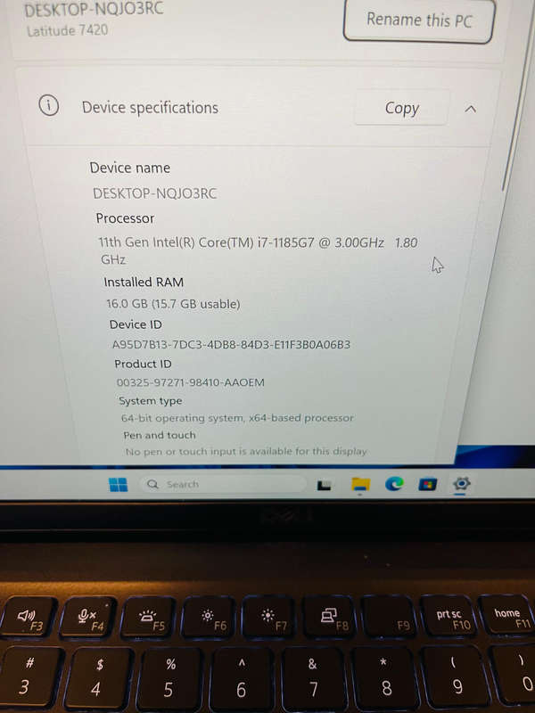 Dell Latitude 7420 14-inch QuadCore i7 11th Gen vPro EVO 16GB RAM 1TB SSD Windows 11 Pro Office 21