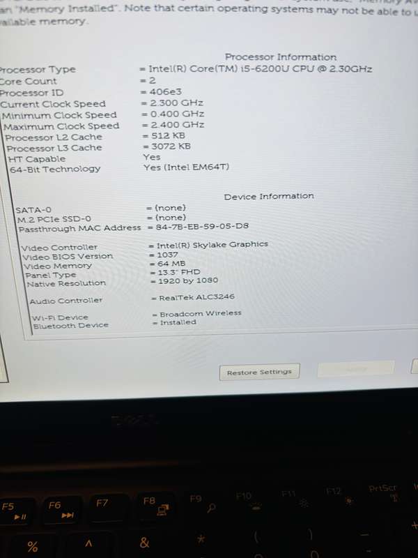Dell XPS 13 9350 Intel Core i5 4GB RAM 256GB SSD Windows 11 Pro Office 2021