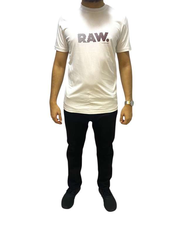 Original G Star Raw White T-shirt Brown Graphic Choose size at Checkout)