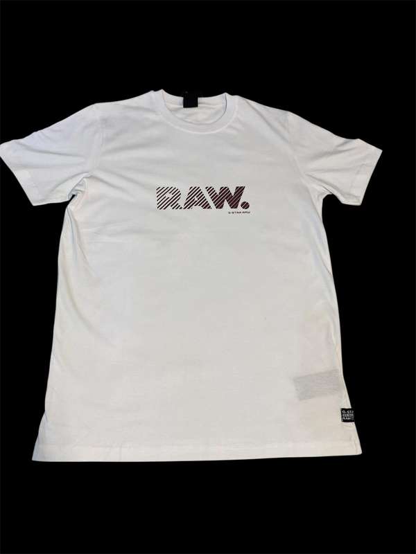 Original G Star Raw White T-shirt Brown Graphic Choose size at Checkout)