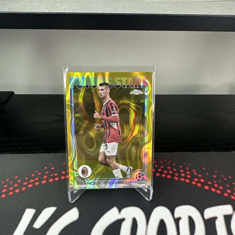 2024-25 Topps Chrome UEFA Francesco Camarda Future Stars Gold Lava /50
