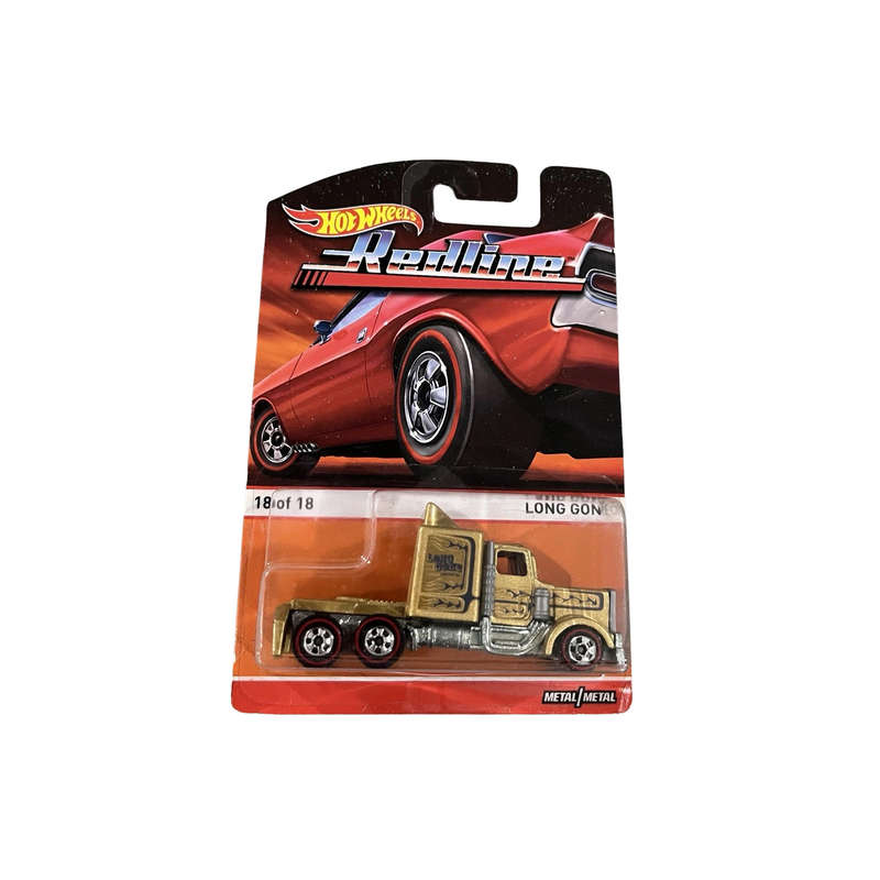Hot Wheels Redline 2015 Long Gone Gold Semi Truck 18 of 18 - Collectible