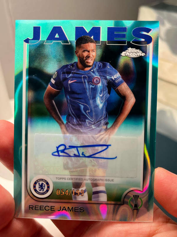 2024 Topps Chrome UEFA #CA-RJ Reece James Chelsea FC Auto /199
