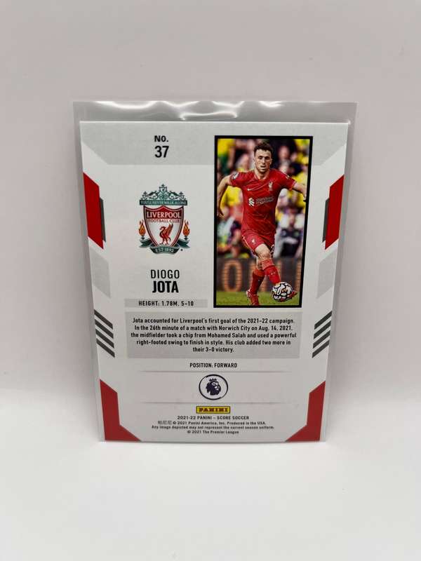 Limited Print Panini Score Premier League Orange Lava Diogo Jota Liverpool /99
