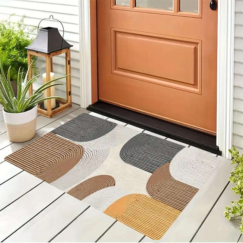 1pc Geometric Nordic-Inspired Soft Runner Rug