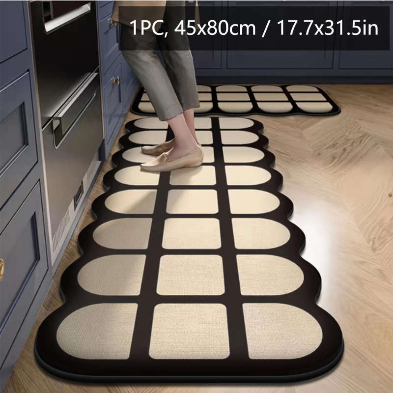 1PC Thickened Kitchen Long Strip Absorbent Anti-Slip Floor Mat Fleece Door Mat