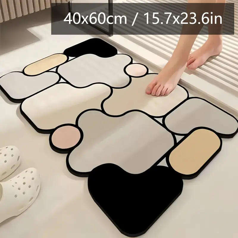 Exotic Bathroom Diatom Mud Absorbent Floor Mat Toilet Anti-Slip Foot Pad Doorstep Mat Entrance Mat