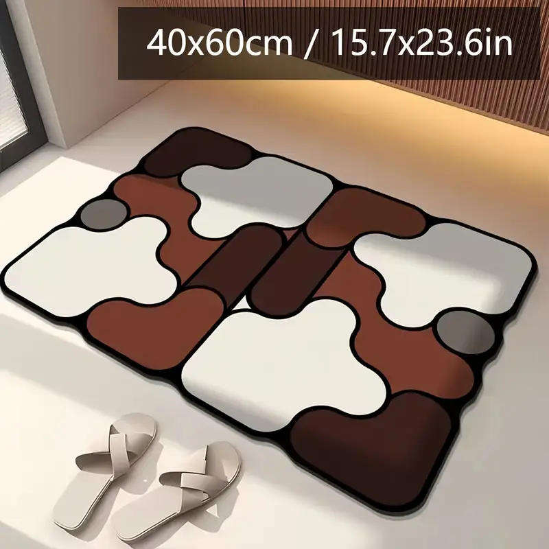 Exotic Bathroom Diatom Mud Absorbent Floor Mat Toilet Anti-Slip Foot Pad Doorstep Mat Entrance Mat
