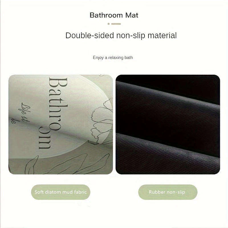 Exotic Bathroom Diatom Mud Absorbent Floor Mat Toilet Anti-Slip Foot Pad Doorstep Mat Entrance Mat