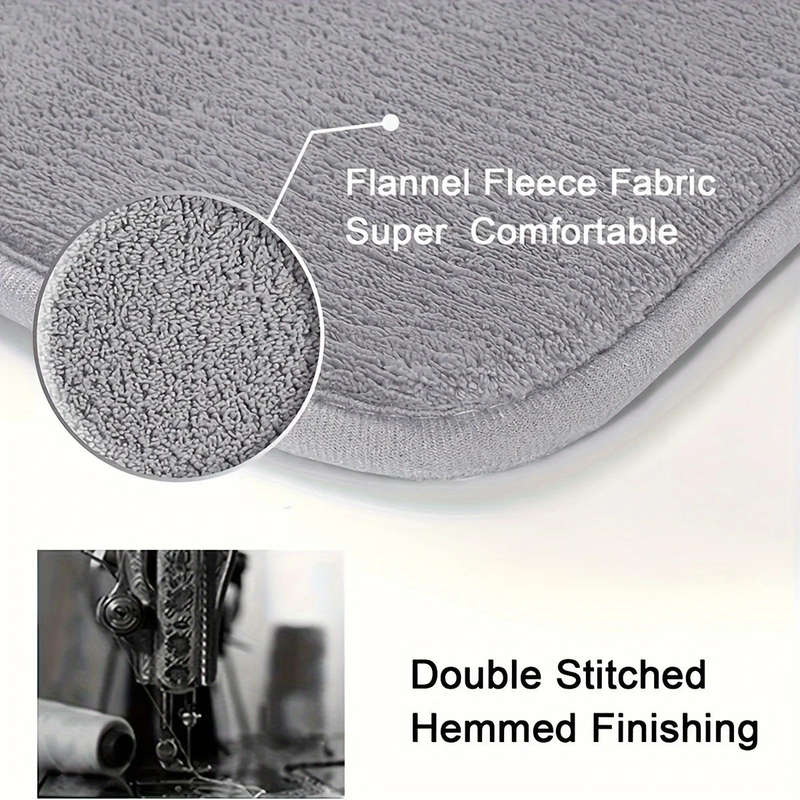 1PC Thickened Kitchen Long Strip Absorbent Anti-Slip Floor Mat Fleece Door Mat