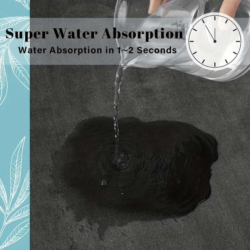 1PC Thickened Kitchen Long Strip Absorbent Anti-Slip Floor Mat Fleece Door Mat