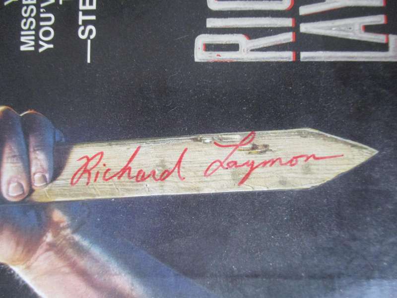 Richard Laymon autographed paperback cover