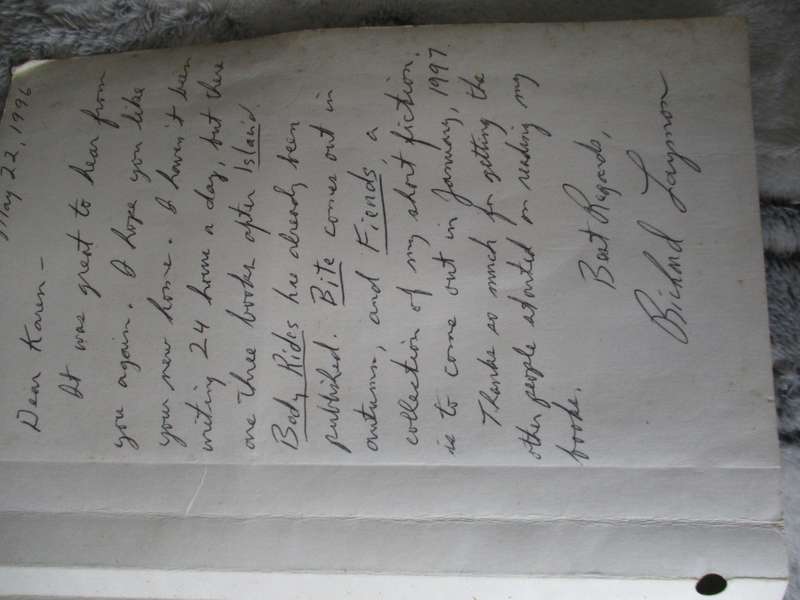 Richard Laymon autographed paperback cover