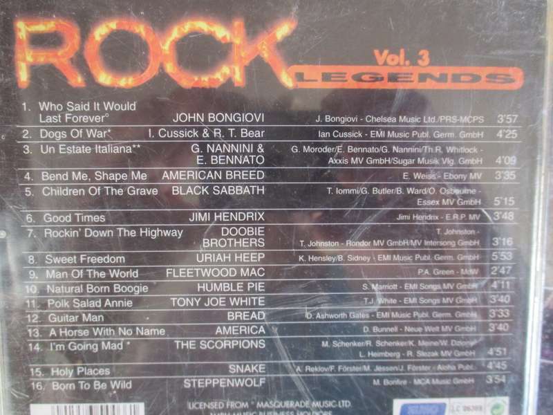 rock legends volume three