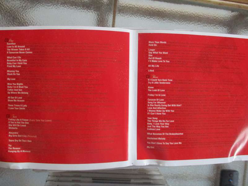 the only love songs albume triple cd