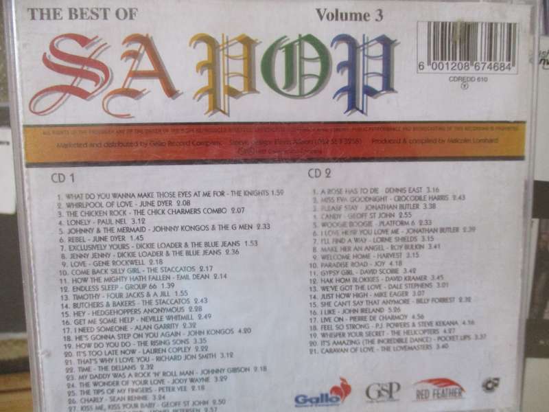 The best of sa pop volume three double cd