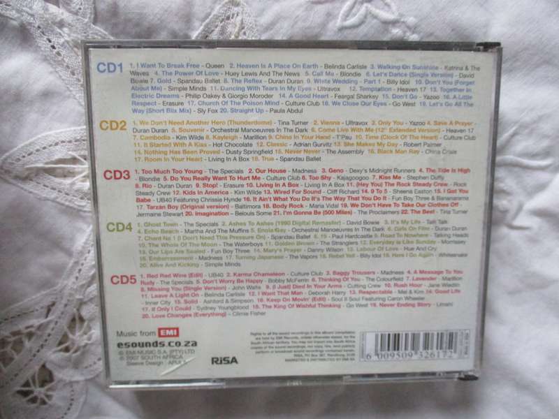100 80s  hits 5 cd box