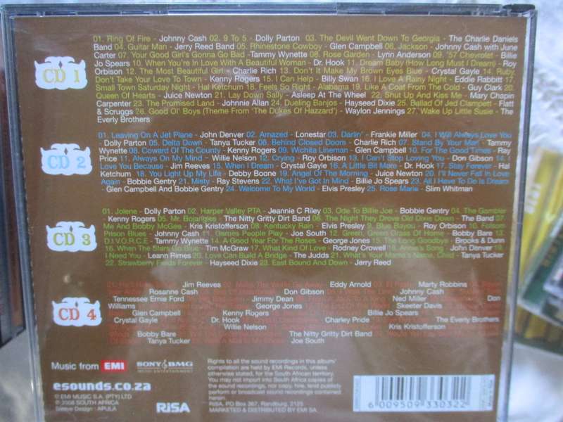100 country hits 4 cd box